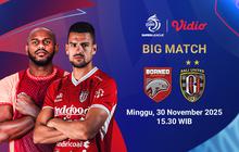 Saksikan Live Streaming BRI Super League: Borneo Samarinda vs Bali United, Tayang Eksklusif di Vidio