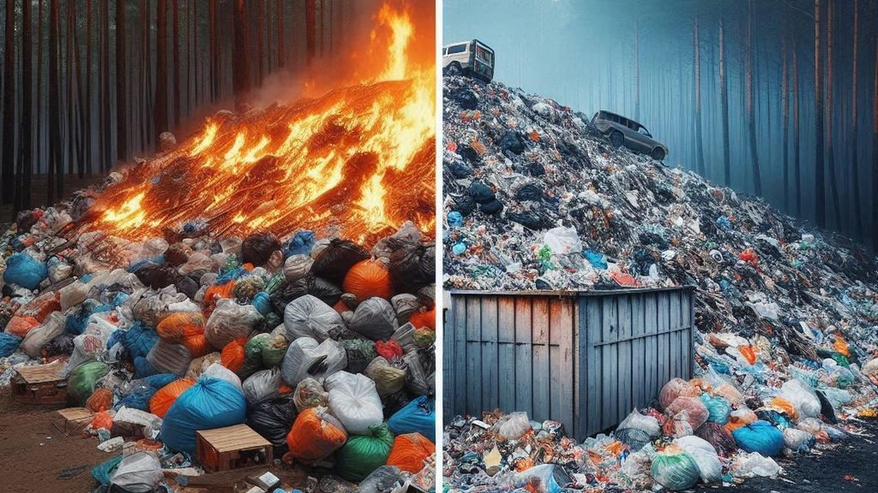 Ilustrasi Bakar Sampah Sembarangan