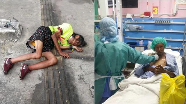 Potret pria tunawisma yang diselamatkan oleh Shaker Vellu. (Sumber: worldofbuzz)