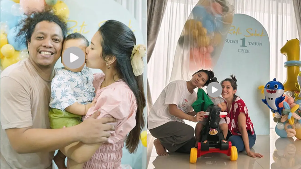 Ultah pertama anak Indah Permatasari dan Arie Kriting