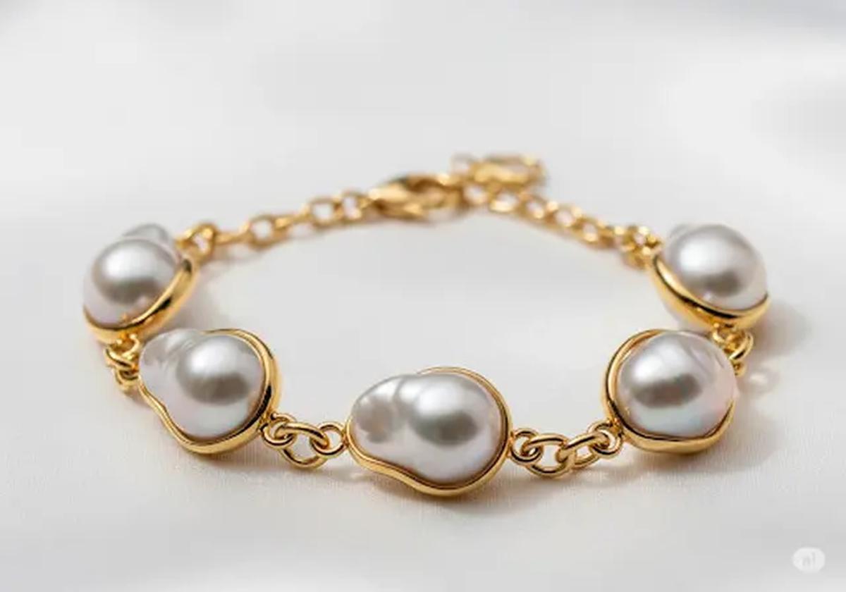 Gelang Baroque Pearl/Model Gelang Emas Malaysia (Sumber: gemini.com)