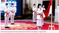 Inilah delapan orang yang dikukuhkan Presiden Joko Widodo (Jokowi) sebagai Paskibraka 2020 atau Paskibraka Nasional 2020.