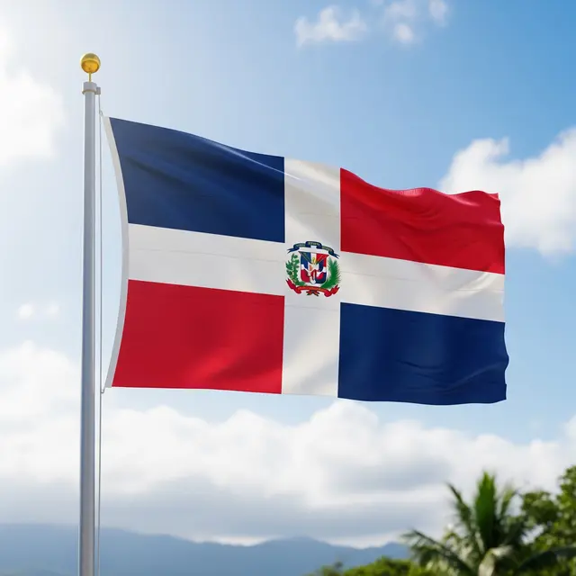 Bendera Republik Dominika (AI Generated)
