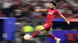 Sejak bergabung pada 2017, Salah telah menjelma sebagai mesin gol bagi Liverpool sekaligus ikon kejayaan bagi Merseyside Merah. (AFP/Javier Soriano)