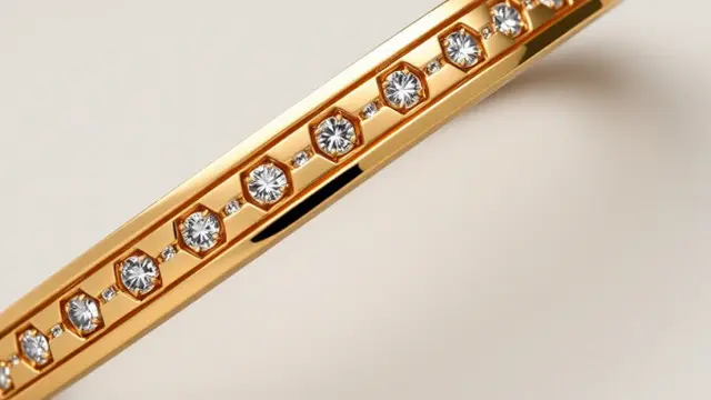 Gelang Emas dengan Sisipan Berlian (Inset Diamond)