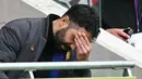 Pelatih Manchester United, Ruben Amorim, tampak kecewa setelah anak asuhnya ditaklukkan Brentford 1-3 pada pertandingan pekan keenam Liga Inggris 2025/2026 di Gtech Community Stadium, Sabtu (27/09/2025). (AFP/Justin Tallis)