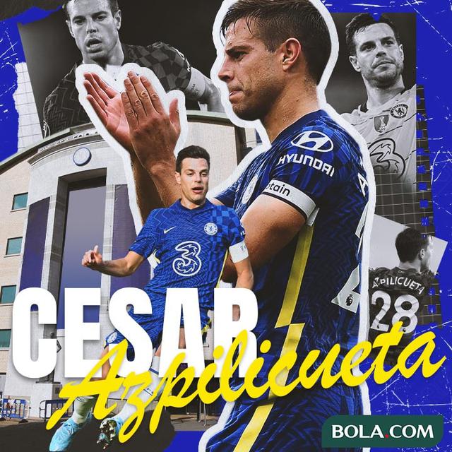 Chelsea - Ilustrasi Cesar Azpilicueta