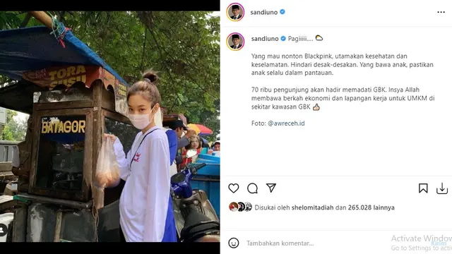 Sandiaga Uno (Foto: Instagram/@sandiuno)