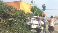 Pohon Tumbang Timpa Truk Kontainer Tewaskan 2 Orang di Karawang (Antara)