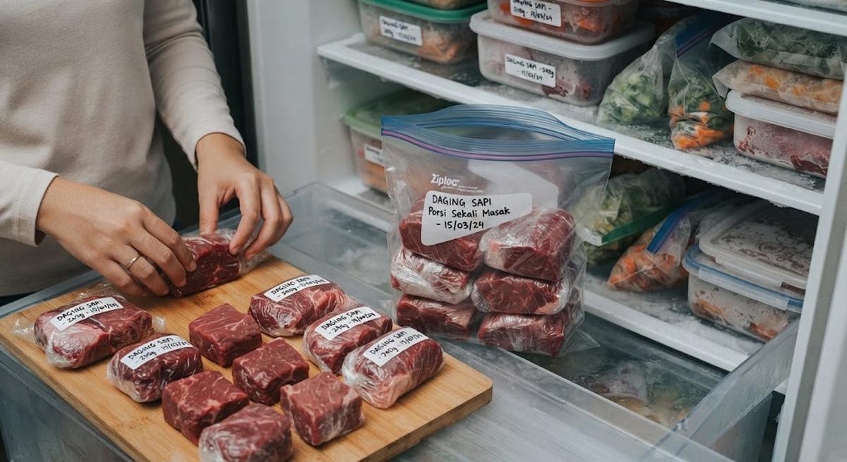 9 Cara Menyimpan Daging di Freezer agar Tidak Menempel, Mudah Diambil Sebagian