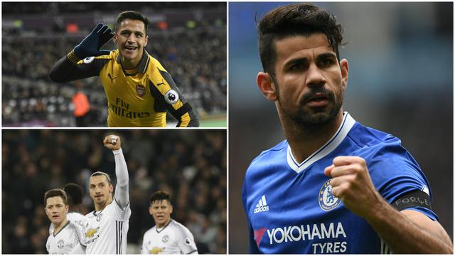 Pencetak Gol Terbanyak Liga Inggris 2016-2017 hingga Pekan ke-20