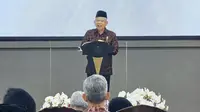 Wakil Presiden atau Wapres Ma'ruf Amin menghadiri dan memberikan pidato saat&nbsp;acara HUT ke-51 PDIP di Sekolah Partai PDIP, Lenteng Agung, Jakarta Selatan, Rabu (10/1/2024). (Istimewa)