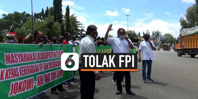 VIDEO: Unjuk Rasa Tolak FPI di Tegal Dibubarkan Polisi