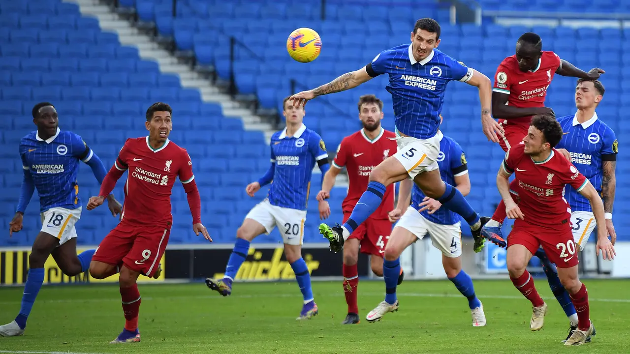 Gol Injury Time Gagalkan Kemenangan Liverpool di Markas Brighton & Hove Albion
