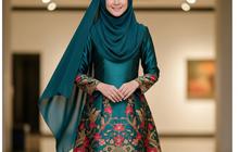 8 Model Gamis Batik Kombinasi Satin Mengkilap, Stylish Cocok untuk Tampilan Glamor