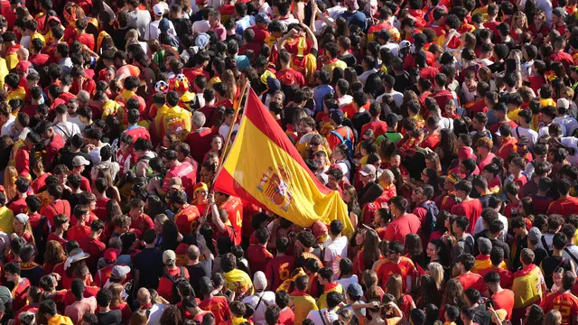 Spanyol berparade merayakan kemenangan Euro 2024
