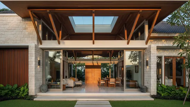 Rumah 1 Lantai Modern dengan Void di Area Depan