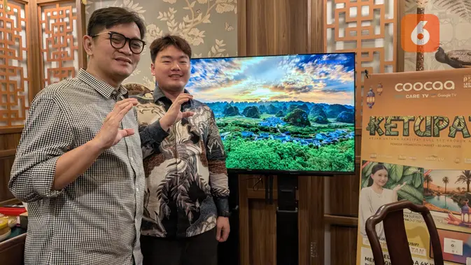 <p>Coocaa luncurkan dua model smart TV 4K King Series Y73 dan Y66. (Liputan6.com/ Yuslianson)</p>