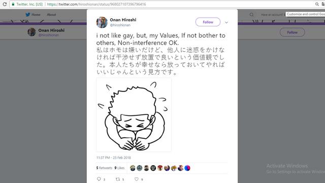 Permintaan maaf kartunis Jepang Onan Hiroshi (Twitter/@hiroshionan)