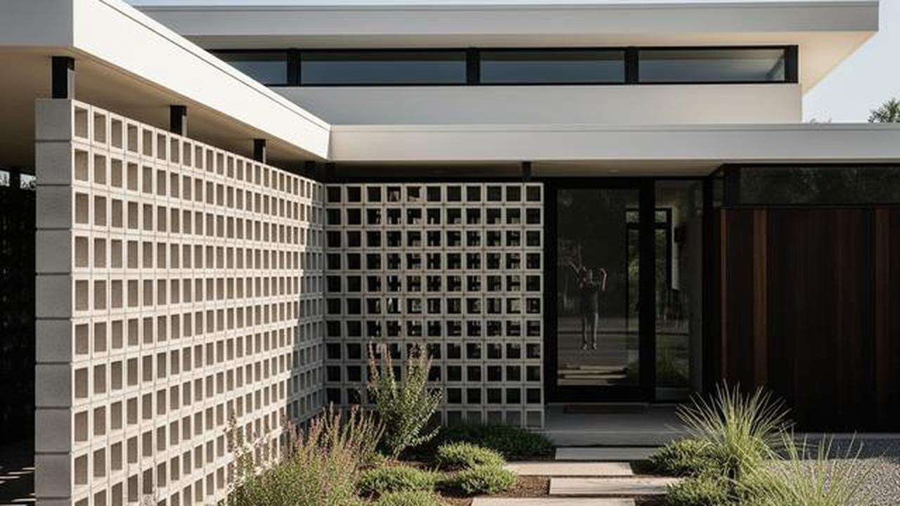 7 Gambar Rumah Minimalis Tampak Depan dengan Kombinasi Dinding Roster, Elegan dan Fungsional