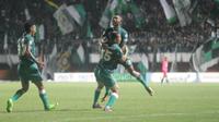 PSS Sleman mengalahkan Cilegon United 2-1 pada laga perdana babak 16 besar Liga 2 2017 di Stadion Maguwoharjo, Sleman, Rabu (20/9/2017). (Bola.com/Ronald Seger Prabowo)