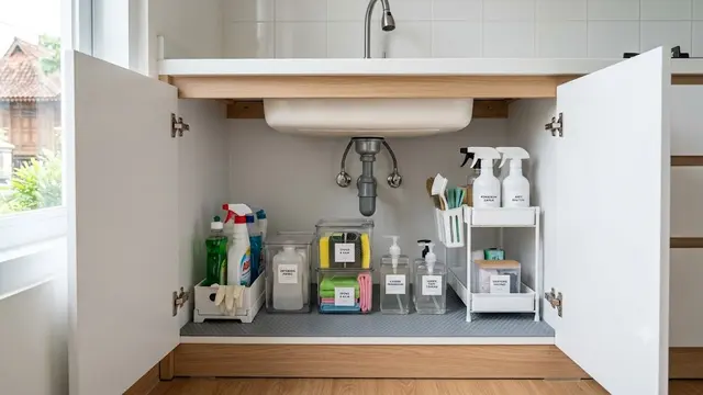Organizer Bawah Wastafel yang Mudah Ditiru