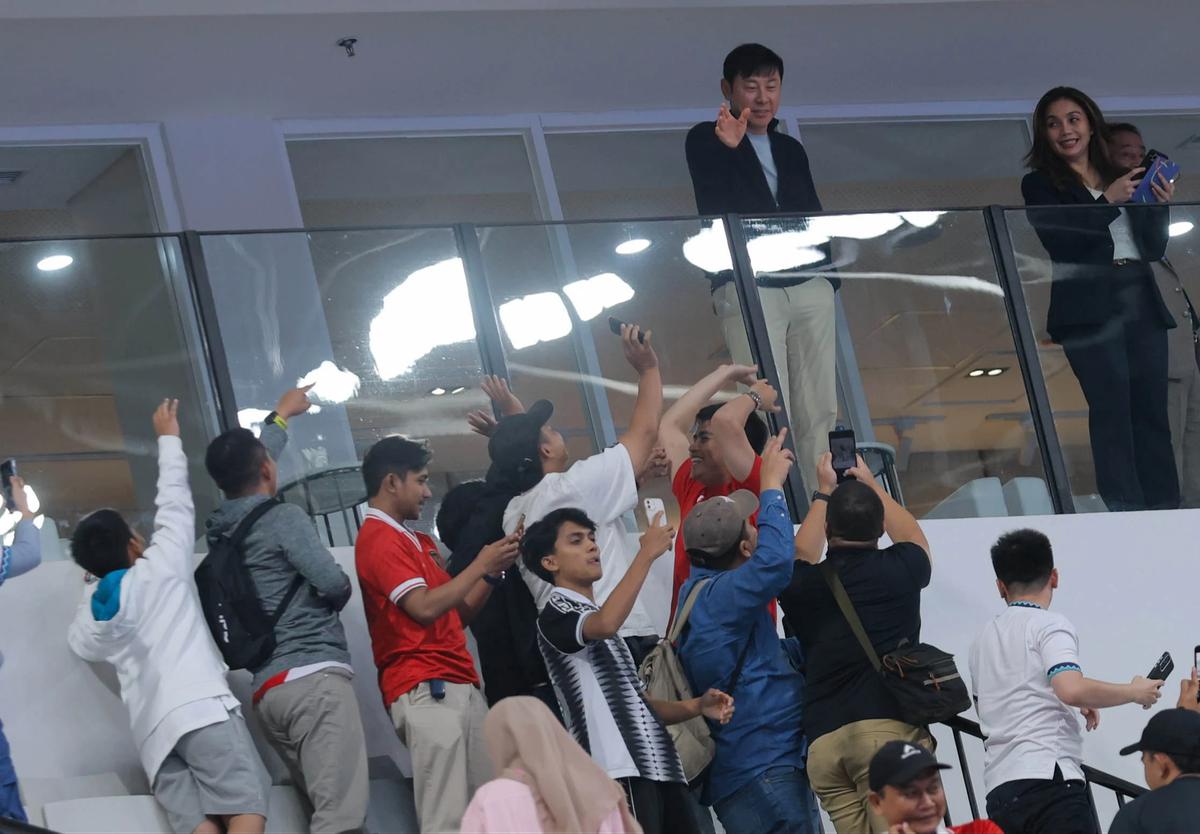 FOTO: Kehadiran Shin Tae Yong Saat Timnas Futsal Indonesia Bungkam Korea Selatan