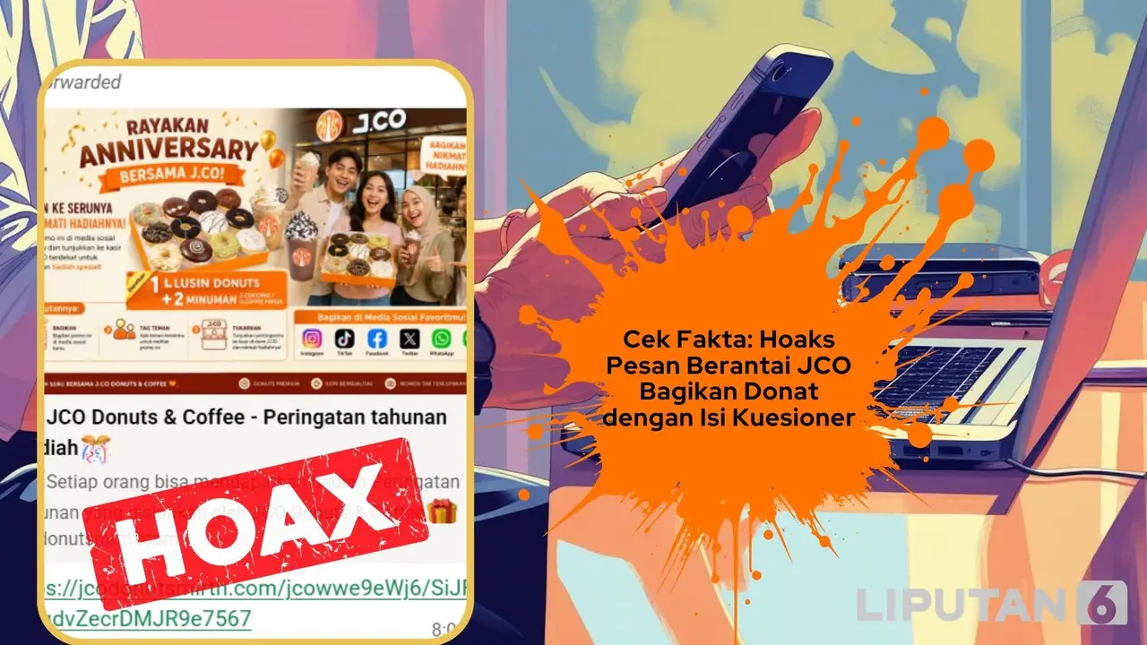 Cek fakta pesan berantai JCO bagikan donat dengan isi kuesioner