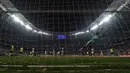 Gol Besiktas akhirnya terjadi di menit injurytime babak kedua. Mereka sukses memperkecil selisih kedudukan lewat Jude Bellingham. Skor berubah menjadi 1-2 dan bertahan hingga akhir laga. (Foto: AFP/Ozan Kose)