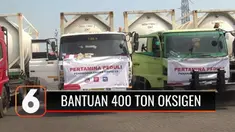 Kementerian Kesehatan menerima bantuan 400 Ton oksigen dari salah satu perusahaan produsen oksigen di tanah air. Bantuan ini diharapkan dapat memenuhi kebutuhan nasional untuk penanganan pasien Covid-19.
