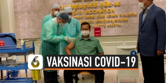 VIDEO: Kamboja Mulai Vaksinasi Covid-19, Anak PM Disuntik Pertama