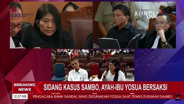 Screenshot sidang ke-3 Ferdy Sambo dan Putri Candrawathi. (Sumber: Youtube Kompas TV)