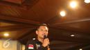 Cagub DKI Jakarta Agus H Yudhoyono menyampaikan kata sambutan saat kampanye di hadapan pensiunan PNS Dinas Pendidikan Dasar DKI Jakarta, Selasa (29/11). Mereka menyatakan siap mendukung dalam Pilgub DKI Jakarta 2017. (Liputan6.com/Immanuel Antonius)