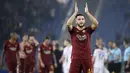 3. Kostas Manolas (AS Roma) - Bek tengah AS Roma ini tampil apik dan disipilin dalam menjaga lini pertahanan. Bek asal Yunani itu dinilai sebagai sosok yang tepat untuk menggantikan sejumlah bek Juventus yang mulai tua. (AFP/Filippo Monteforte)