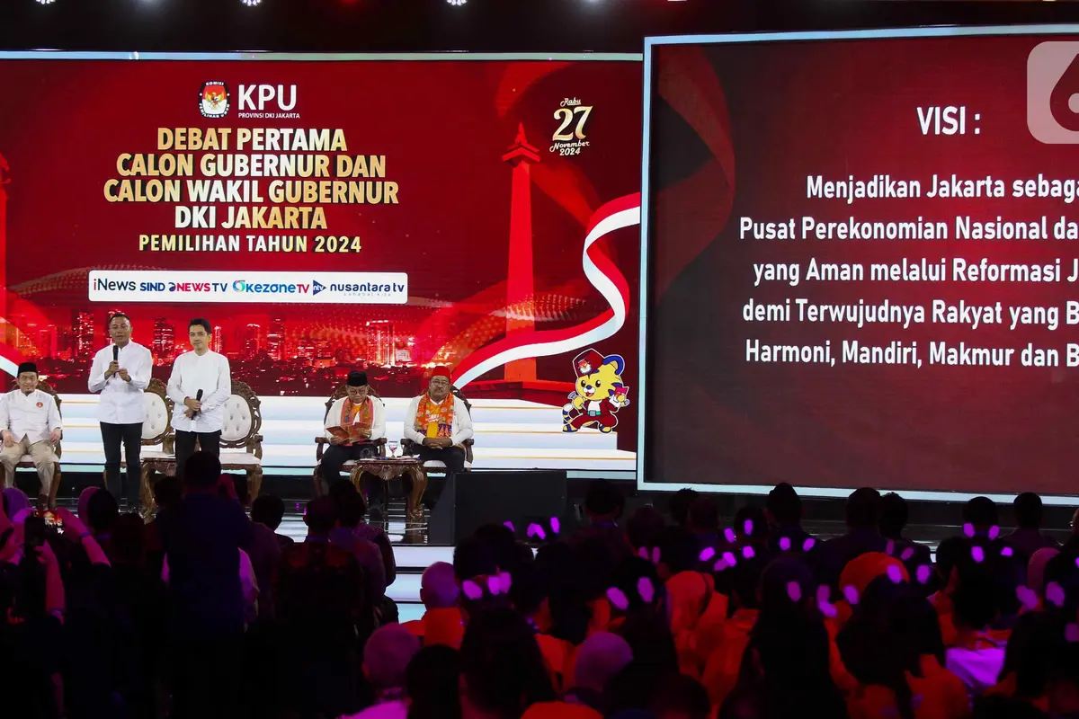 Debat Perdana Pilkada Jakarta 2024, Setiap Pasangan Calon Sampaikan Visi-Misi