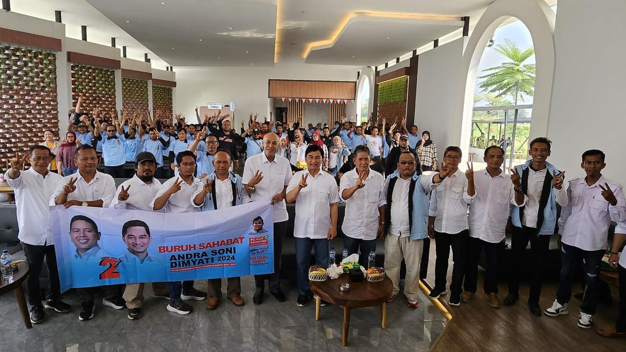 Buruh se-Banten Target Raup 2 Juta Suara buat Andra Soni-Dimyati