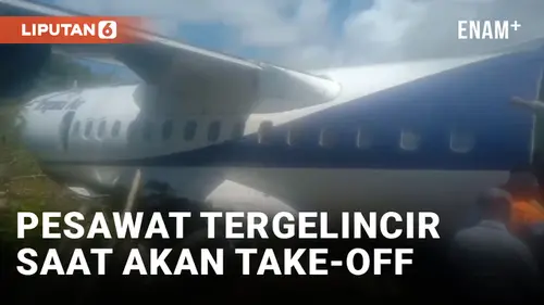 VIDEO: Pesawat Trigana Air Pengangkut 42 Penumpang Tergelincir di Serui