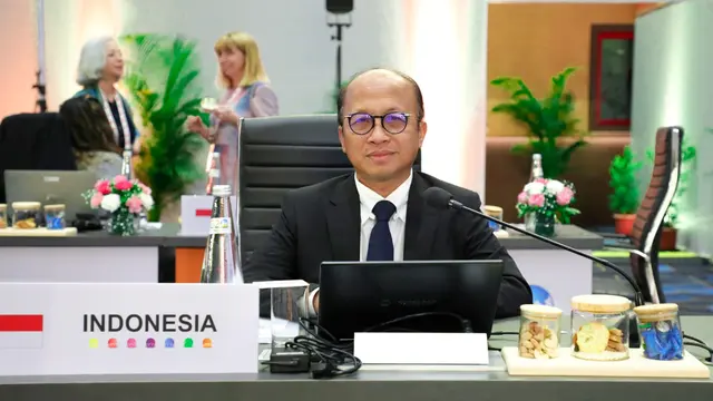 Sekretaris Jenderal Kemnaker yang juga selaku Head of Delegation (HoD) Indonesia sekaligus sebagai Co-Chair, Anwar Sanusi di Indore, India, Kamis (20/7/2023).