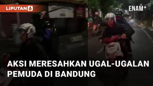 VIDEO: Viral Aksi Pemuda Ugal-ugalan Bawa Senjata Tajam di Bandung