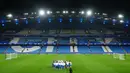 Real Madrid akan melakoni laga sengit pada leg 2 babak 16 besar Liga Champions 2026 melawan Manchester City. (AP Photo/PA/Martin Rickett)