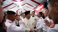 Menteri Pertahanan Prabowo Subianto memberikan pembekalan kepada ratusan kadet Universitas Pertahanan (Unhan) Republik Indonesia di Hambalang, Bogor, Sabtu (14/10) (Istimewa)