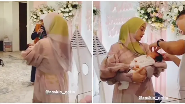 6 Momen Akikah Anak Kedua Zaskia Gotik, Wajah dan Nama Diungkap