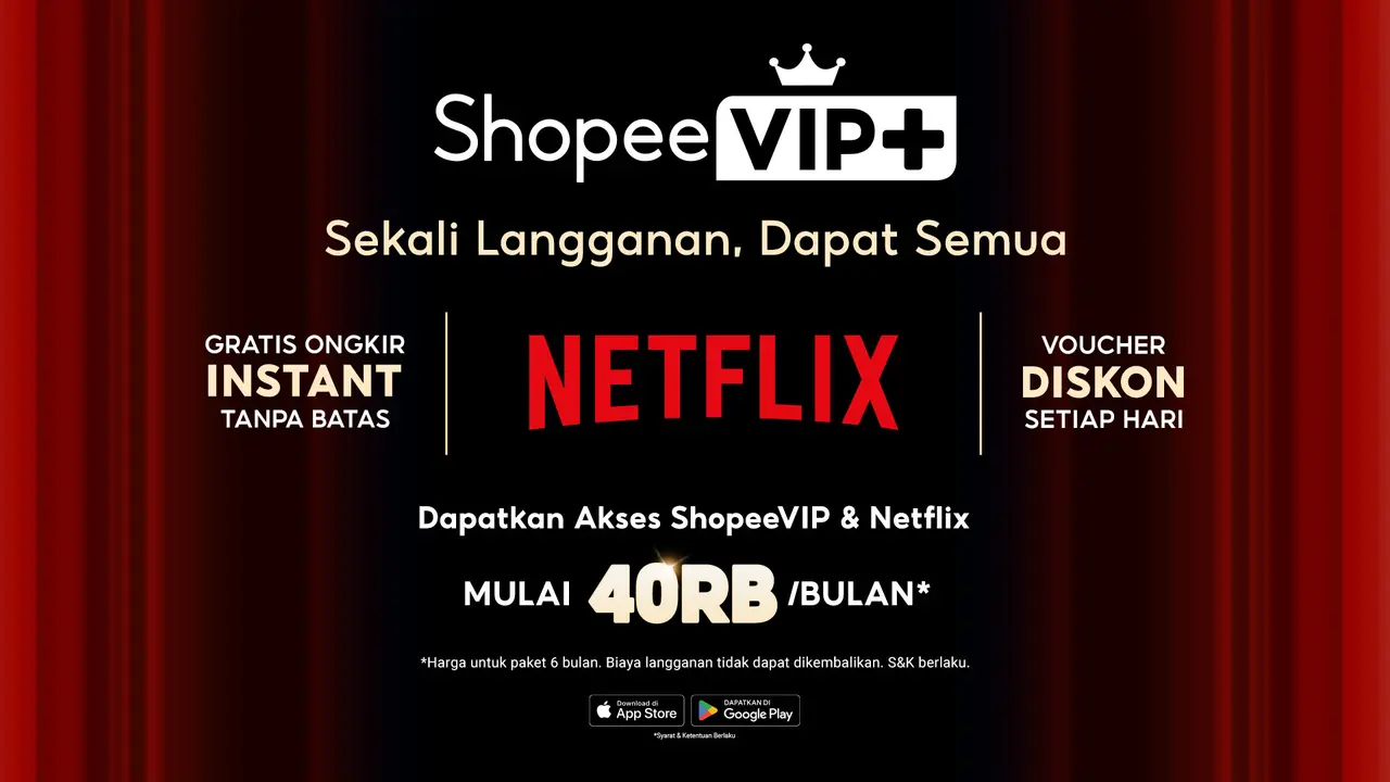 ShopeeVIP+ Kolaborasi Dengan Netflix, Tawarkan Hiburan dan Benefit Belanja dalam Satu Langganan