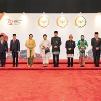 Penampilan Iriana Jokowi, Wury Estu, dan Puan Maharani di Sidang Tahunan 2024. Foto: Instagram/jokowi.