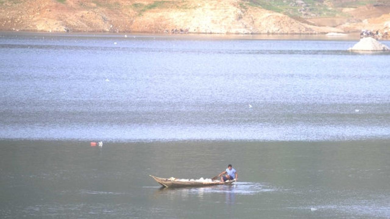 Dilanda kemarau, Waduk Wadas Lintang mengering drastis