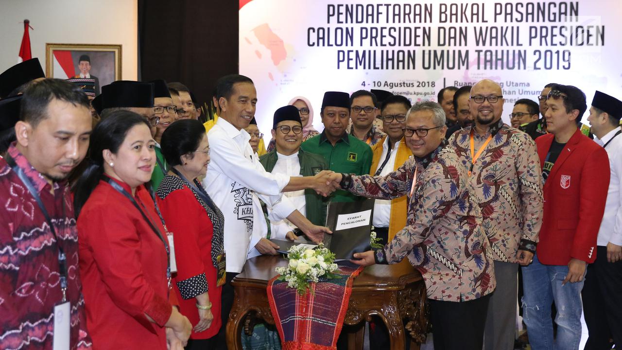 Jokowi-Maruf Amin Daftar Capres Pilpres 2019