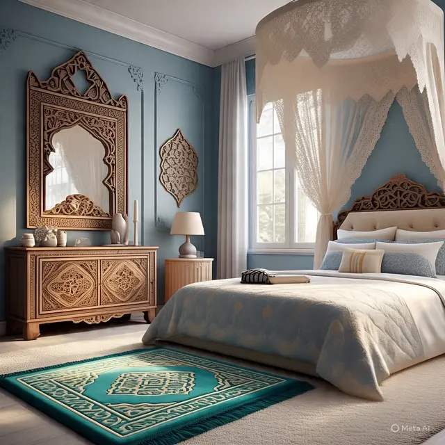 Desain Kamar Tidur Islami Terbaru (Created by Meta AI)