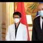 Menteri Luar Negeri Retno Marsudi telah bertemu dengan Menlu Prancis, Jean Yves Le Drian, tanggal 20 April 2022 di Paris. (Kemlu RI)