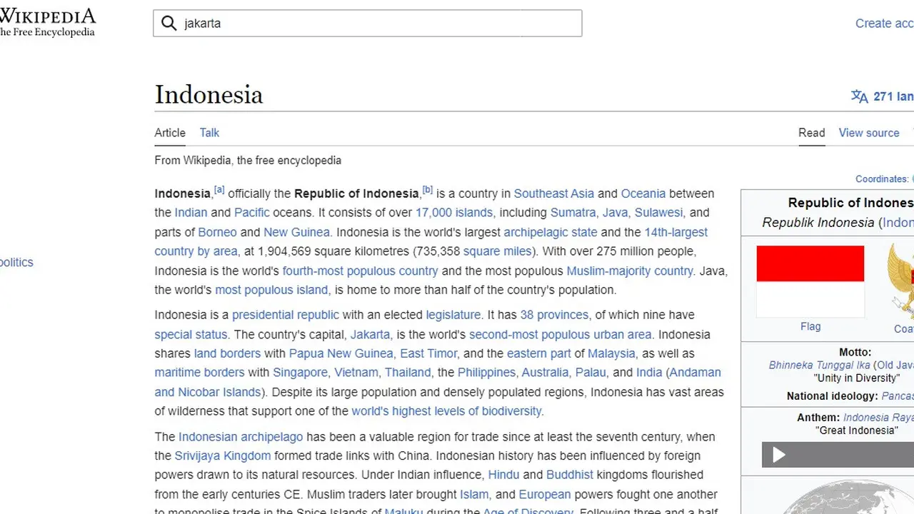 Tampilan Wikipedia 2023