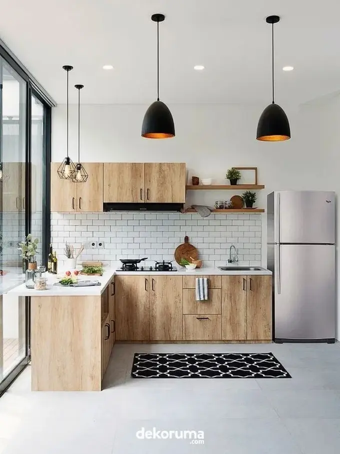 Dapur Letter L Minimalis Modern